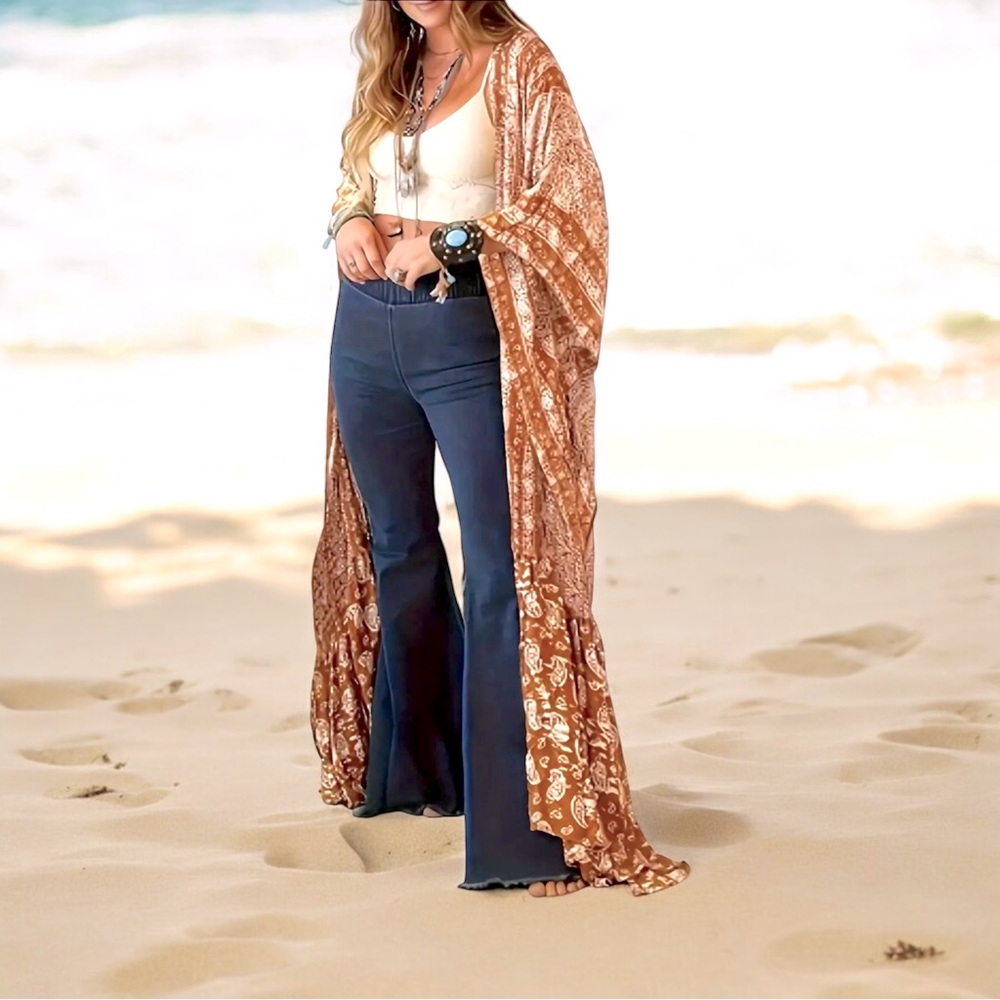 Silk Rustic Colored Cover Up Boho